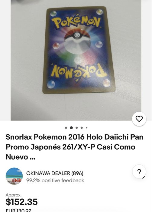 2016 Pokemon Japanese Xy Promo 261 Snorlax Daiichi Pan