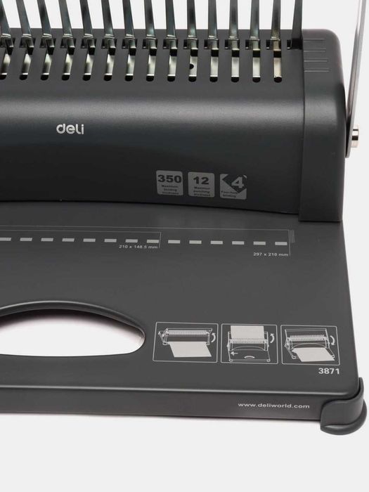 Машина для переплета, сш 350л. проб. 12л.  А4 Deli 3871 ОРИГИНАЛ !!!