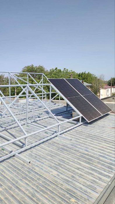 Quyosh panelarini o'rnatish. Установка солнечных панелей. Start 2.8mln