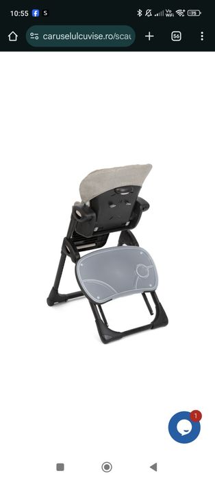 Scaun de masa JOIE Mimzy Recline Speckled, nastere - 15 kg