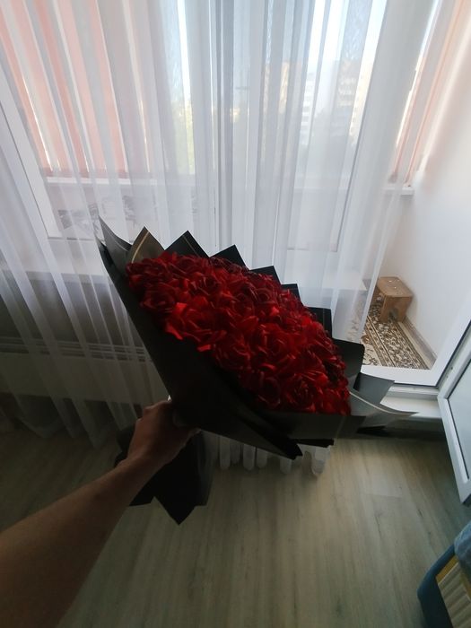 Атласные розы (45шт)