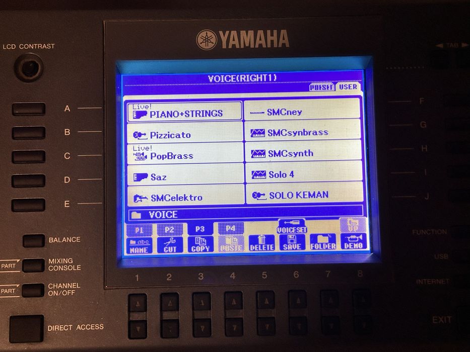 Yamaha PSR S700 клавир