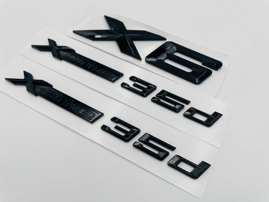 Set embleme compatibile BMW X6 x-drive 35d negru