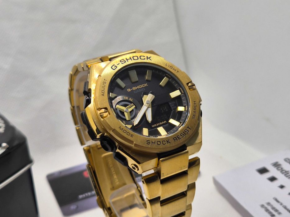 Ceas Sport Barbati Casio g shock GST B500D-1AER full metal gold  , Nou.Garantie 2ani