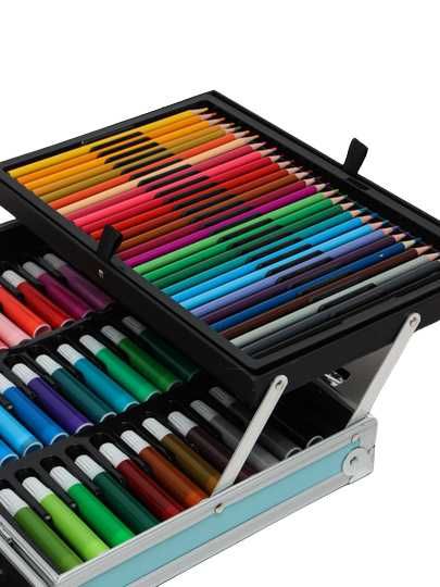 Maktab va bolalar ijodi uchun qalam va bo'yoqlar to'plami