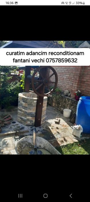 Foraje puțuri fântâni satu mare curățim adâncim