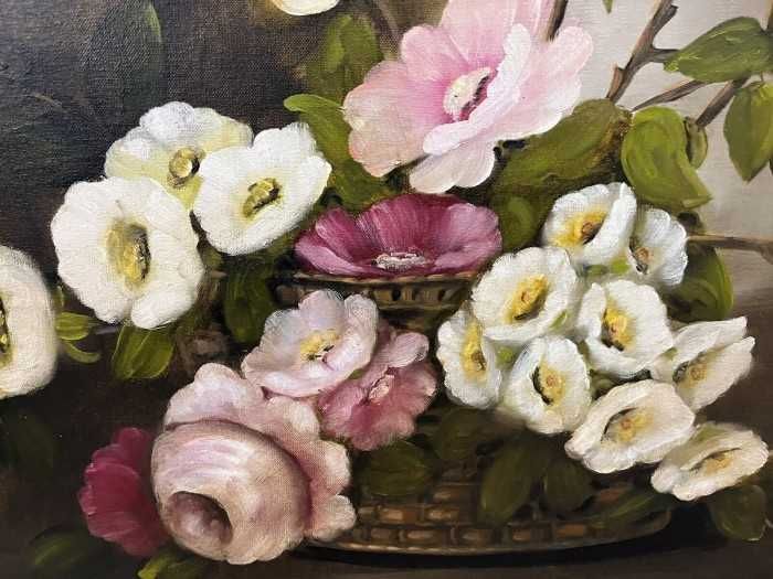 Spectaculoasa pictura semnata-Elegant buchet floral-Olanda