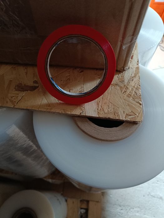 Banda adeziva roșie sigilat pungi