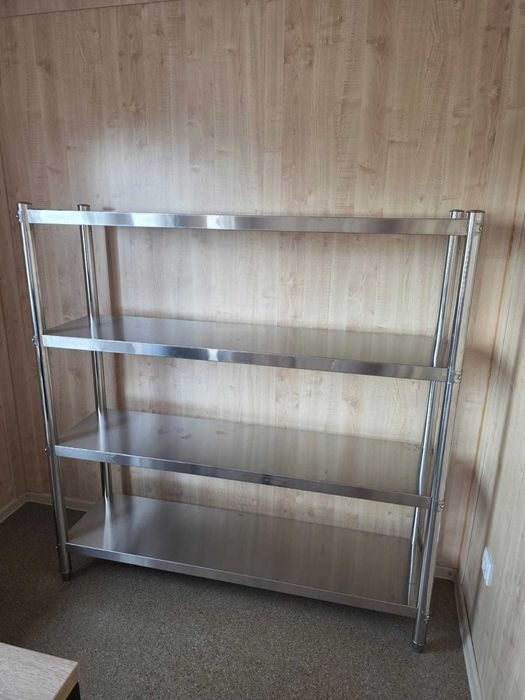 Raft din oțel inoxidabil,raft din inox cu 4 polite diferite marimi direct pe stoc