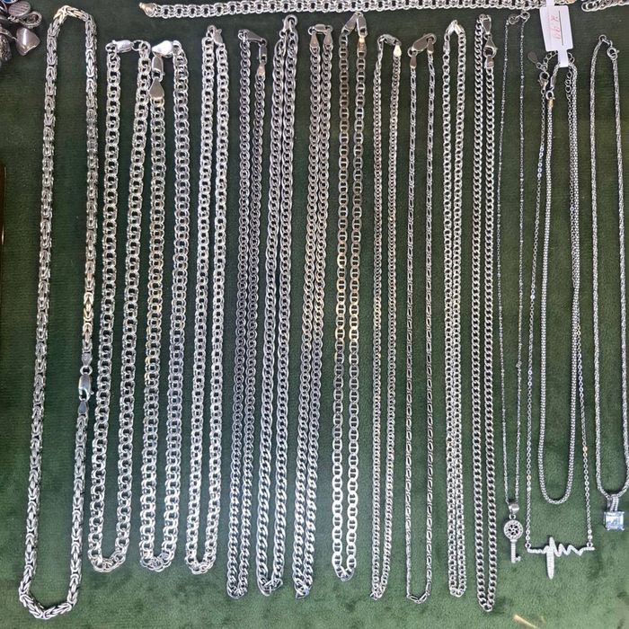 Серебряный шикарный трос Серебро 925. Доставка.