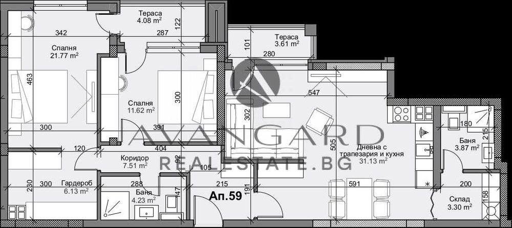 Продава се Тристаен апартамент в Пловдив, Кършияка - 129 кв.м за 1886 €/кв.м - Снимка #1