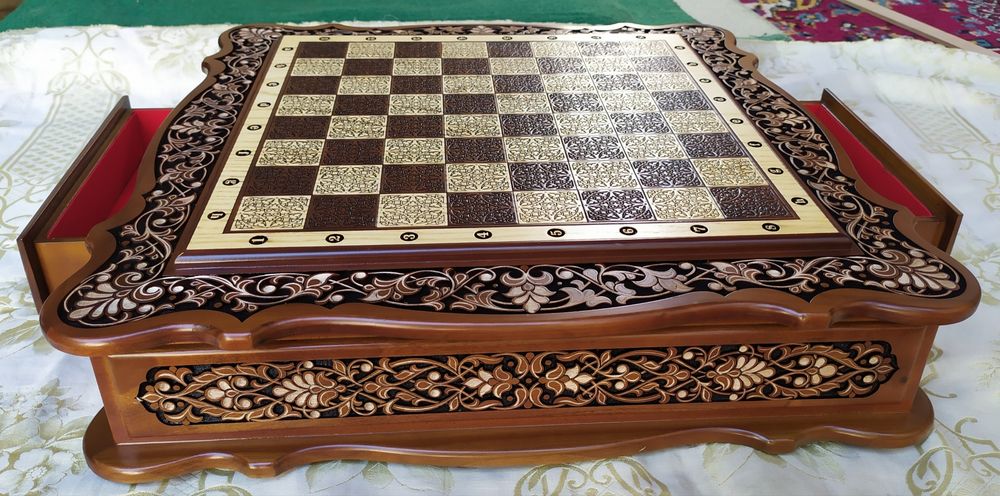 Shaxmat шахмат 50x 50 sm yonĝoq yoĝochdan yasalgan