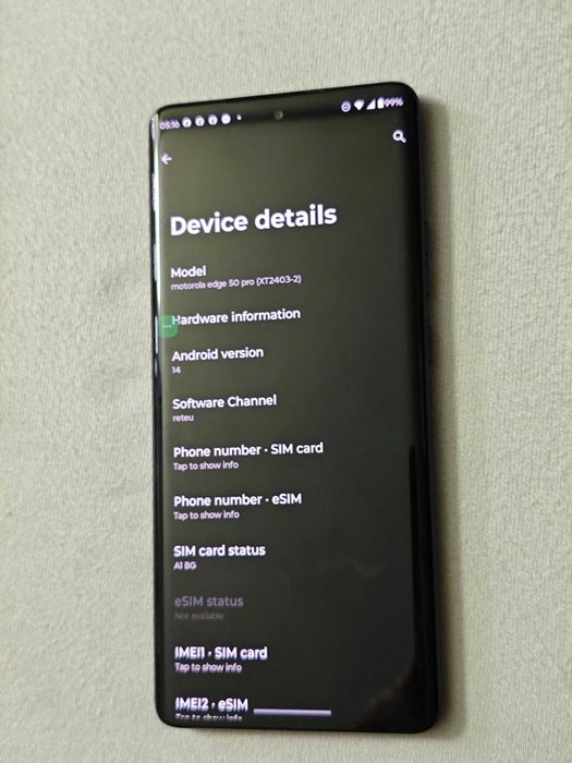 Motorola Edge 50 Pro 12/512 С Гаранция 20 месеца