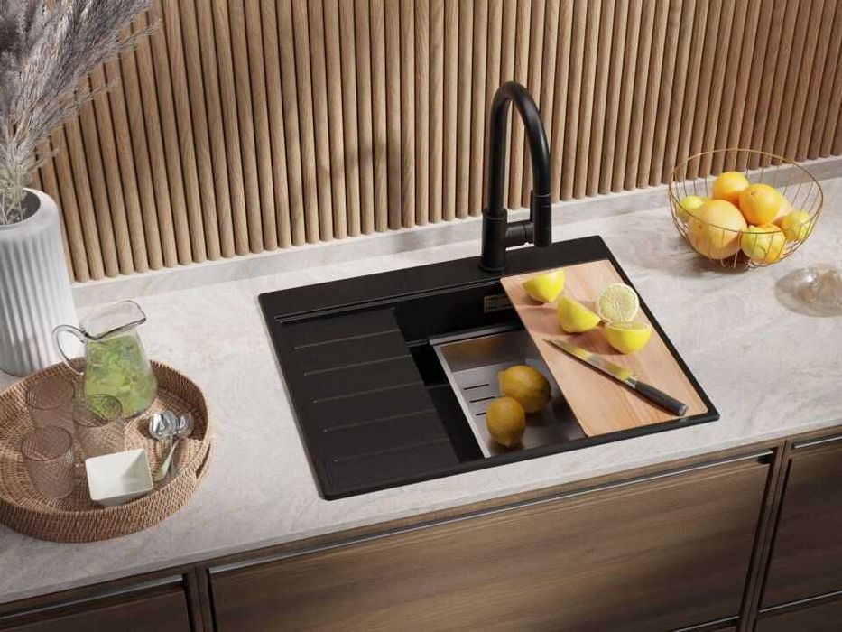 Кухненска Мивка от Гранит модел Сидни 620 x 500 Компакт - Графит