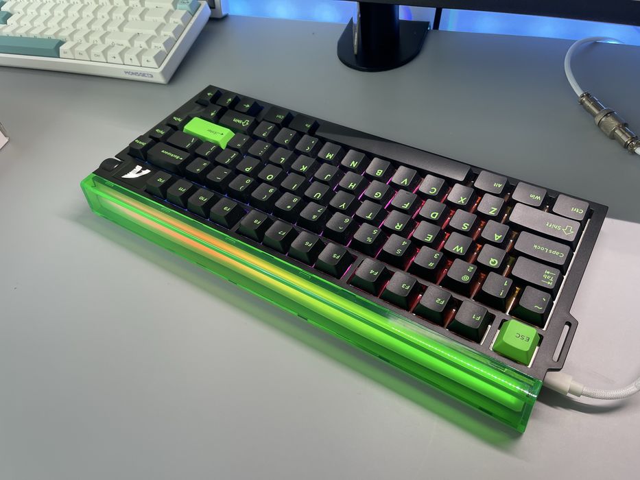 Tastatura mecanica HE AttackShark R85 /Gri/Verde