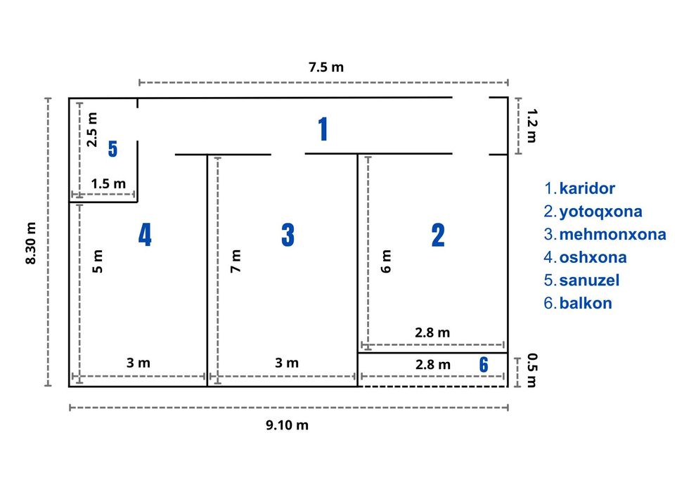 Квартира 2/5/10 сотилади, Яшнабод тумани, Олмос махалла