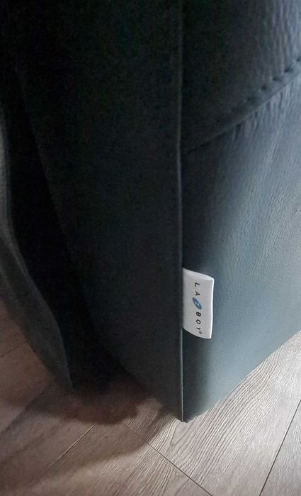 Тюркоазено син кожен комплект - диван тройка и два фотьойла La-z-boy