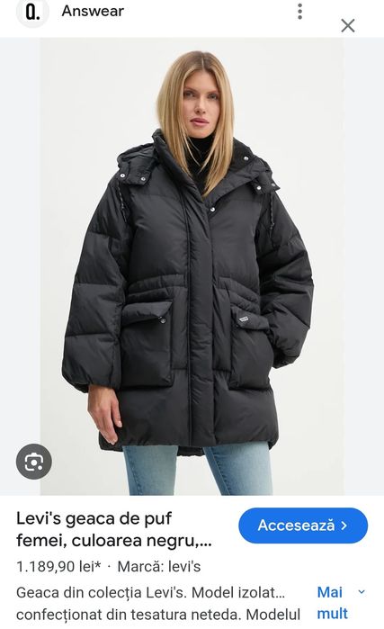 Geaca Levi's originala din puf