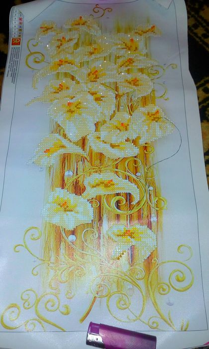 Лошадь огненная. Вышивка.