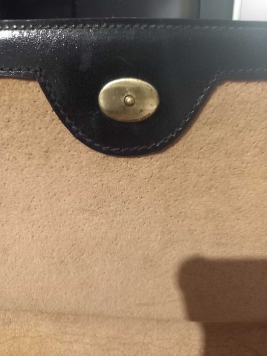 Poseta piele Pierre Cardin,  neagră
