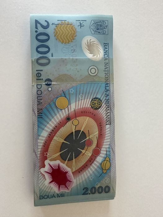 vand bacnote 2000 lei cu eclipsa