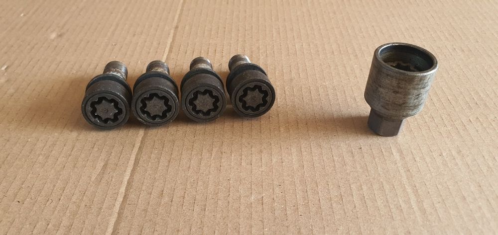 Set prezoane anti furt + cheie pt audi vag vw volkswagen seat skoda