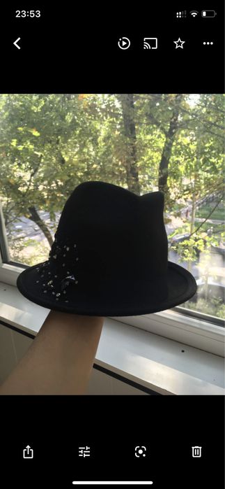 Шляпа унисекс черная