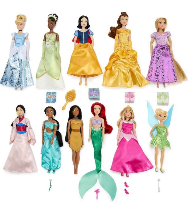 Голям комплект с 11 кукли Disney Принцеси с аксесоари