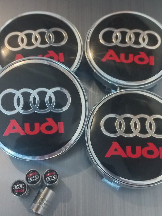 Audi - set 4 capace si ventile pentru jante aliaj