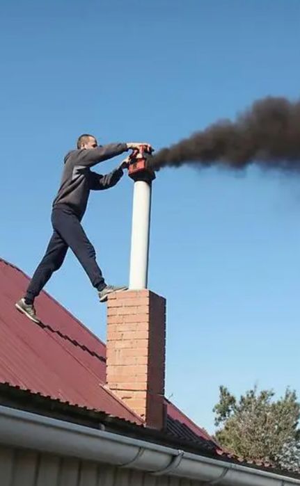 Чистка дымоходов спецаппаратом