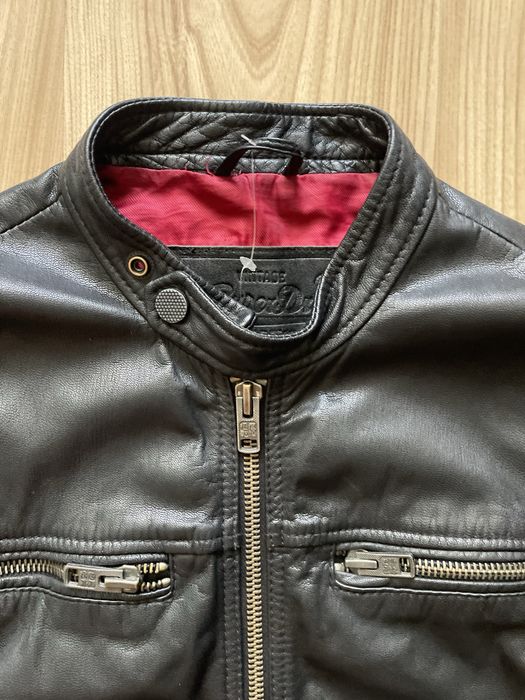 SUPERDRY Leather Jacket / мъжко кожено(естествена) яке S