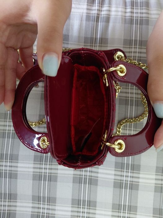 Роскошная мини-сумка Lady Dior (Cherry Red)