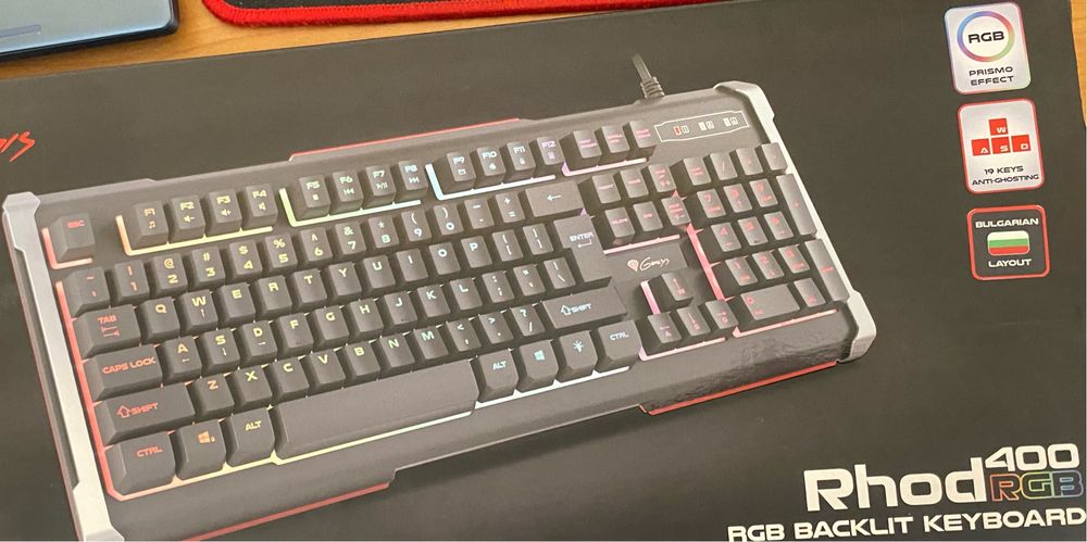 Гейминг клавиатура Genesis - Rhod 400, RGB, черна