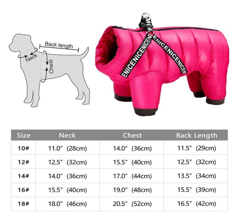 Дреха кучешка зимно ватирано модерно яке гащеризон за куче розов
