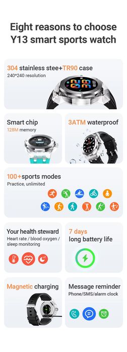 Умные Смарт-Часы Hoco Y13 Smart Watch HUBLOT дизайн