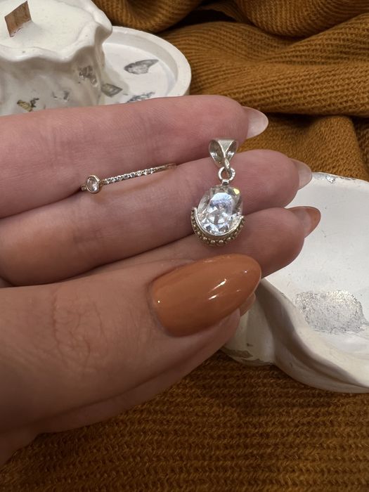 Кольцо и подвеска серебро