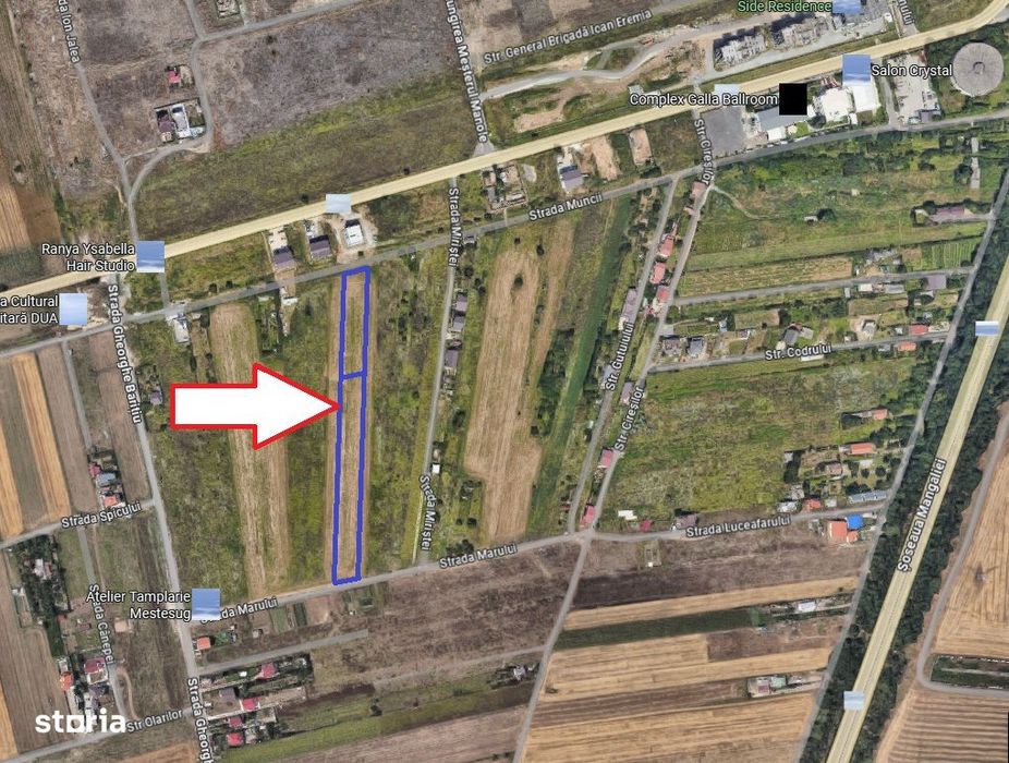 Teren Intravilan 4.390 mp - Dublă Deschidere la 2 Străzi - Lazu