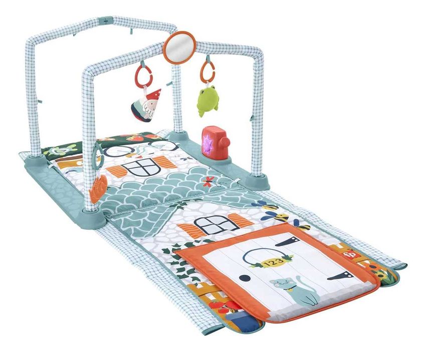 Активна гимнастика 3 в 1 Fisher Price Пълзи и играй Постелка с къщичка