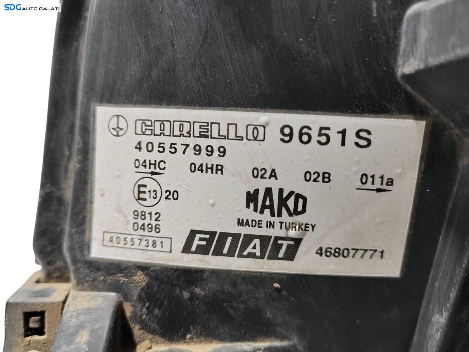 Far Stanga EUROPA Fiat Doblo 2002 - 2005 Cod 40550748 46807771 [L6315]