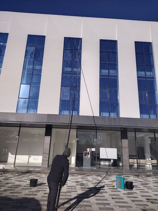 Мойка фасадов окно чистка