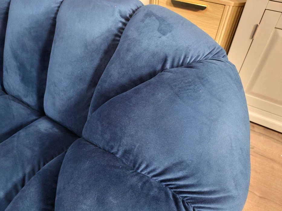 Син диван тройка от плат кадифе