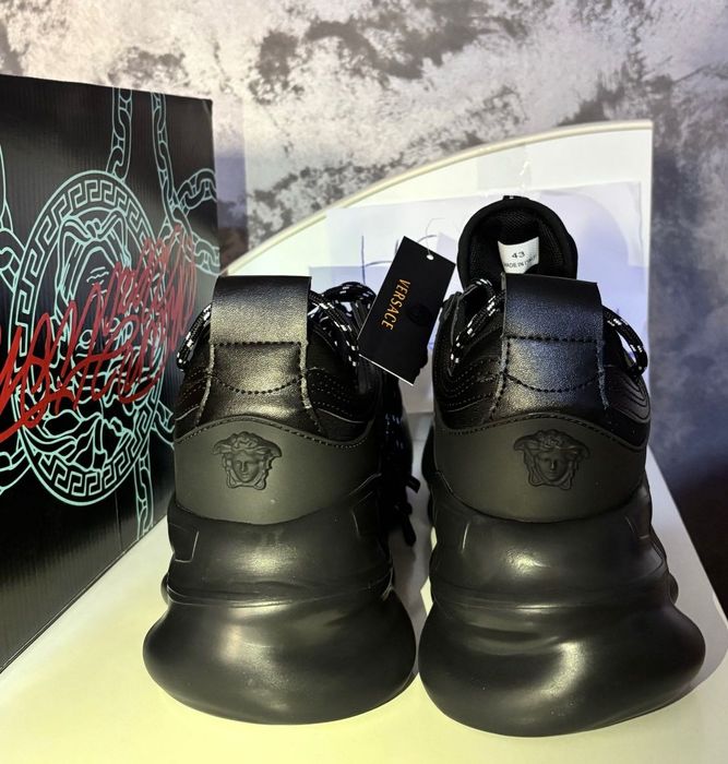 Adidași Versace Chain Reaction Black toate mărimile