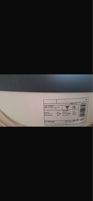 Vand  Boiler / Rezervor de apa calda 100-140L - Nou