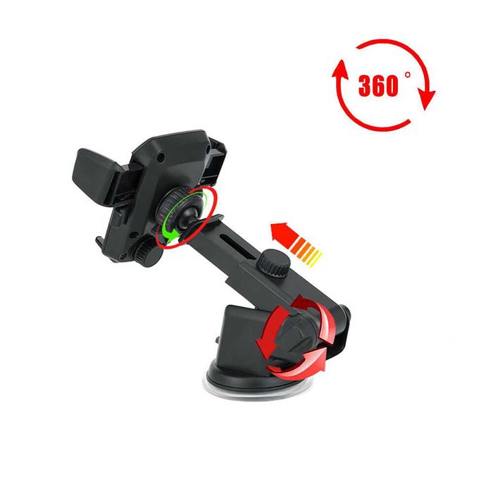 Стойка  за телефон за кола защипване с функция едно докосване