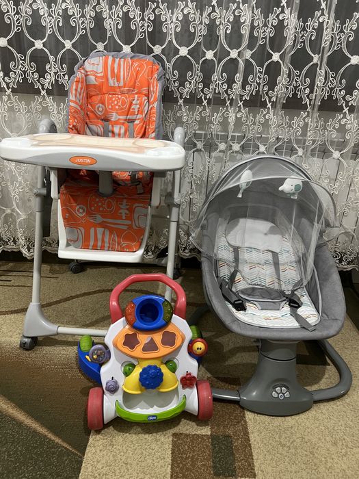 Детский набор (столик, ходунок, шезлонг)