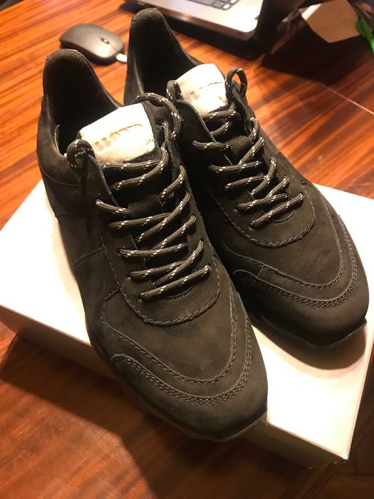 Pantofi LLOYD , piele intoarsa,negri, nr.38