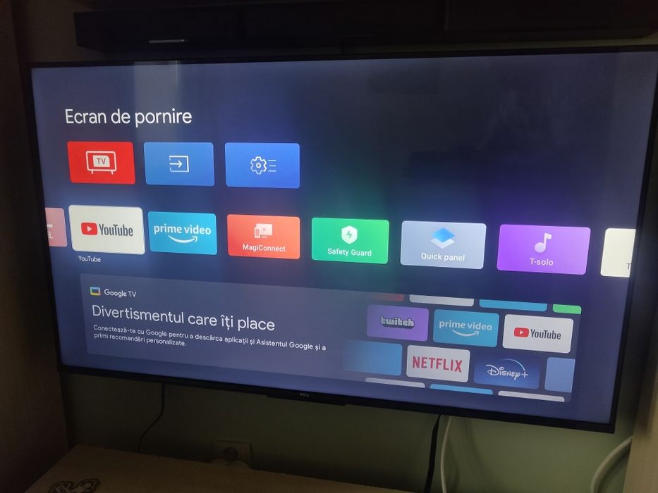 TV Smart 108cm  TCL  4k HDR10 cu Google TV