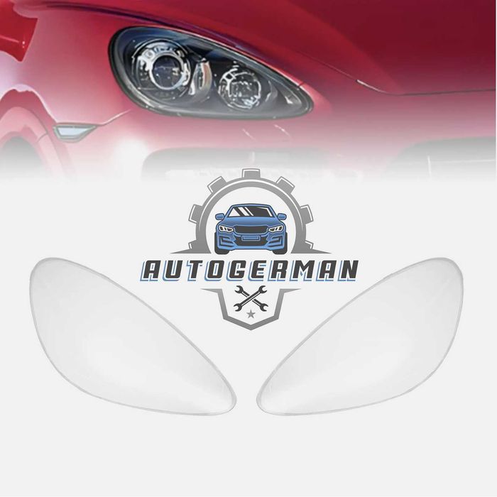 Капаци фарове Porsche Cayenne 2011-2014 стъкло фар ксенон Xenon ляв десен капак фар Порше Кайен прозрачен ремонт резервни части автомобилни аксесоари