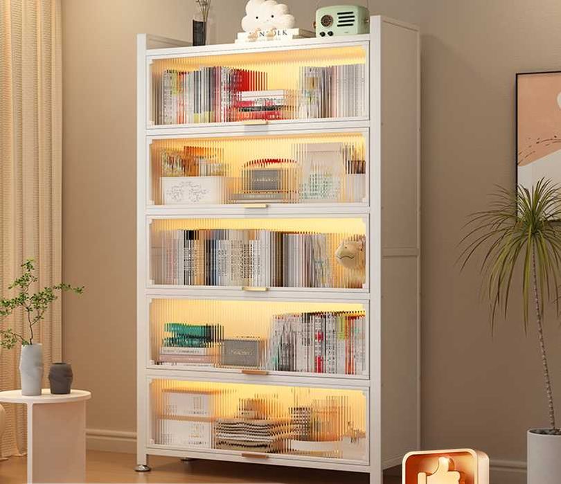 Шкаф для кухни с витриной и верхней открывающейся дверцей