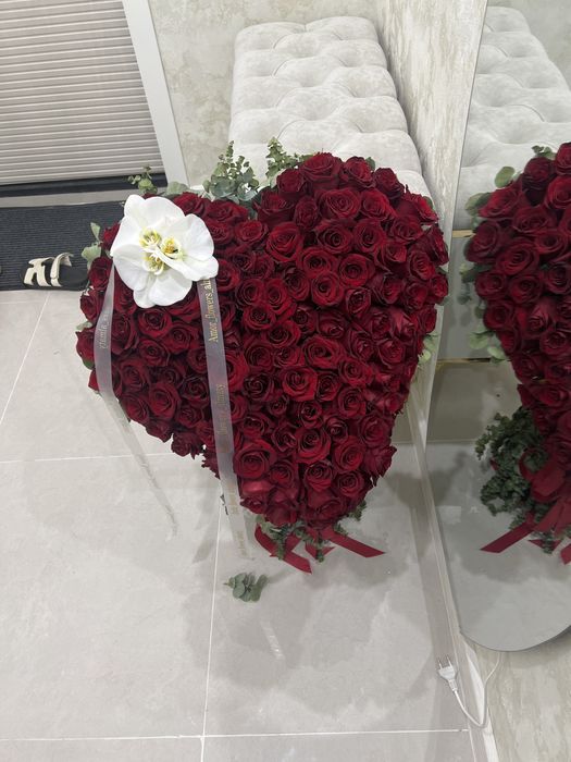 Цветы бу виде сердца